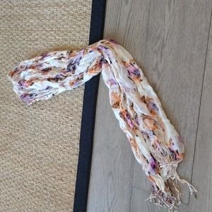 Sheer floral scarf